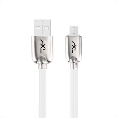 Gear Micro USB Cable - Rubber + Plastic Material, 1 Meter Length, White Color, 2.1 Amp Output | 6 Months Warranty, Micro USB Design