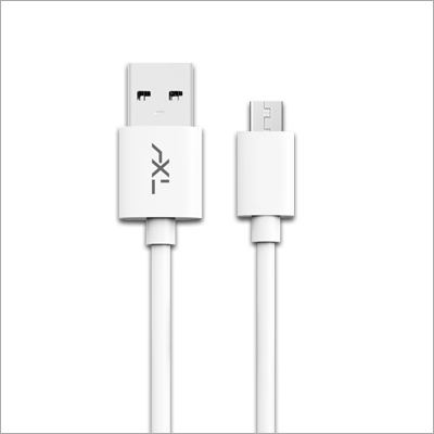 Round Micro USB Mobile Cable - Rubber + Plastic, 1.2 Meter Length, White | 6 Months Warranty, Durable Design, Versatile Compatibility
