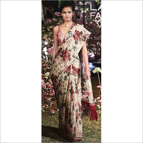 Available In Different Color Ladies Digital Printed Saree