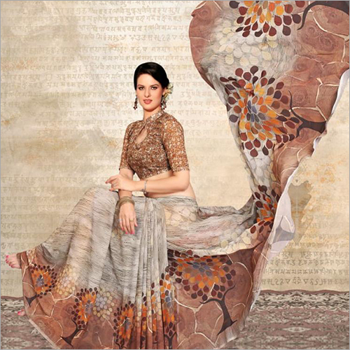 Available In Different Color Digital Printed Saree