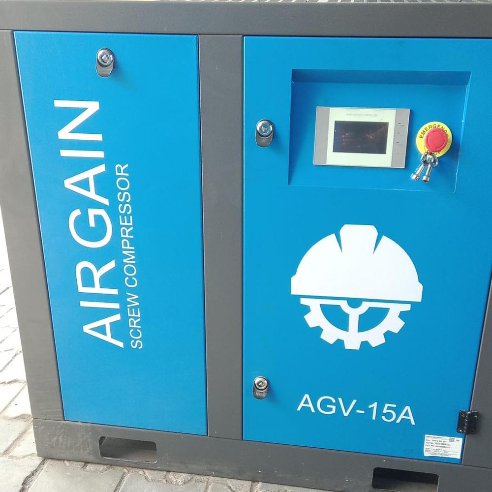 Variable Speed Screw Air Compressor - Metal, 220 Volt | 1 Year Warranty, Ideal for Pneumatic Machines like Jack Hammer and Sandblasting