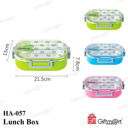 Lunch Box - Stainless Steel, Jumbo Size, Green, Blue & Pink | Airtight Lid, Leak Resistant, Odourless, Super PU Insulation, BPA Free, 4 Side Clip Fittings
