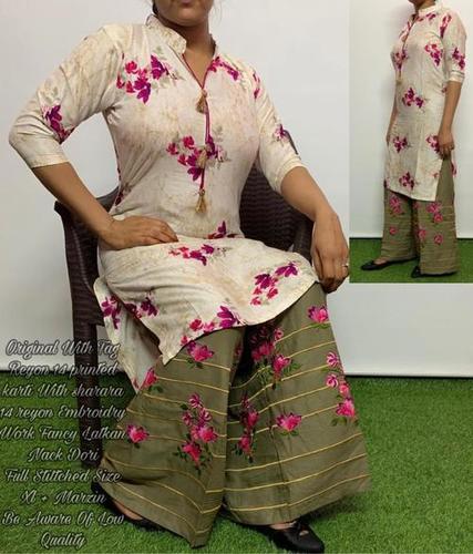 Washable Reyon Kurti Plazo