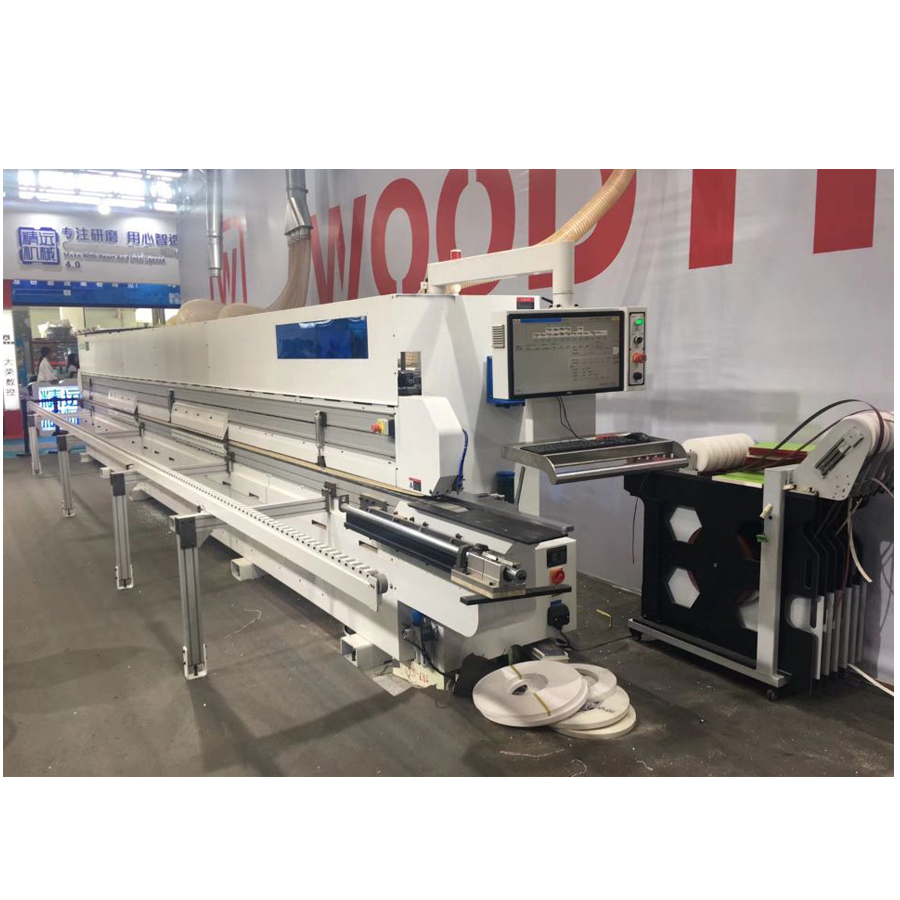 Automatic Edge Banding Machine - 9827x1000x1600mm , 24.13kw Power, 0-32m/min Feeding Speed, Automatic Operation With Advanced Touch-screen Control