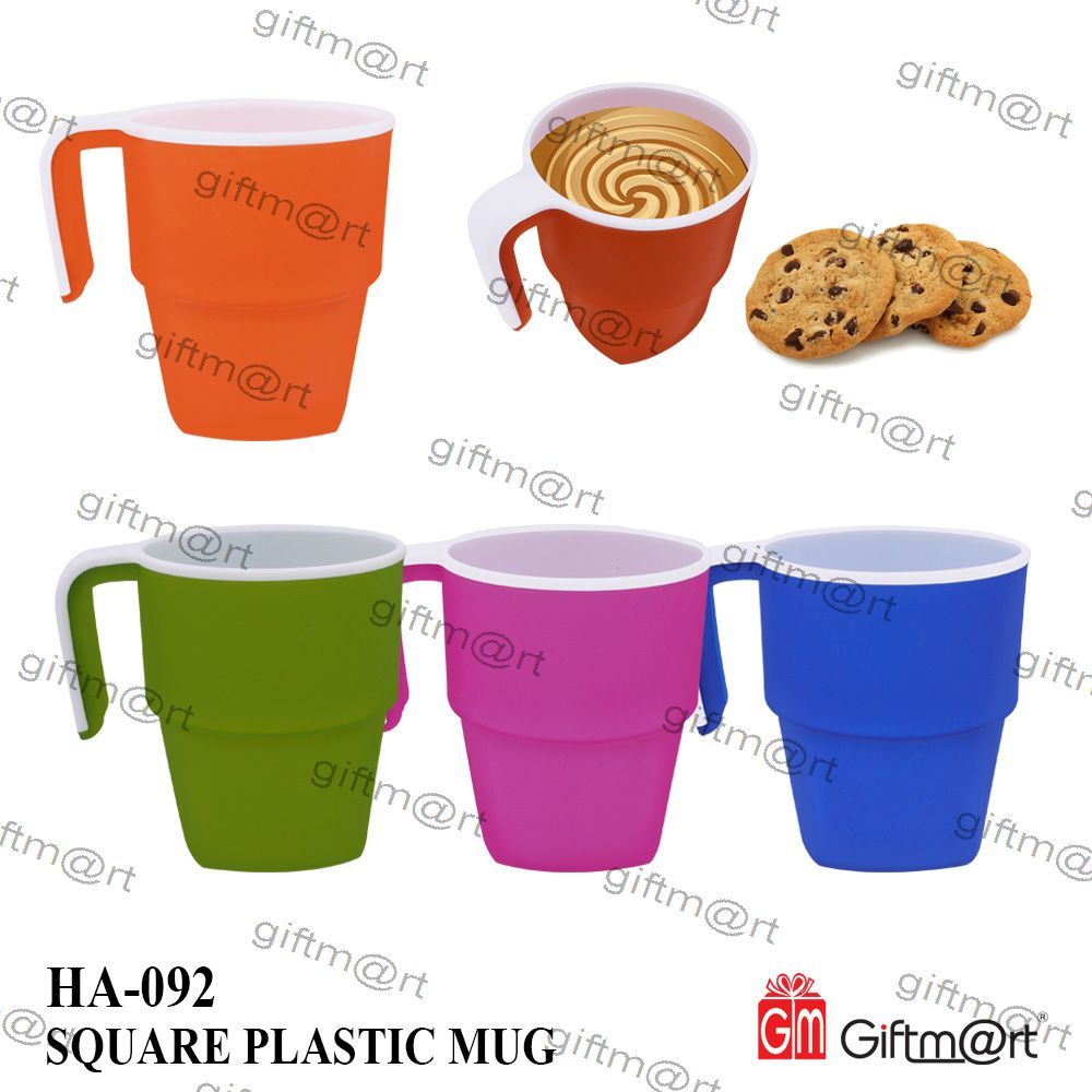 Round Plastic Mug - Single Cavity Design, Bright & Vibrant Colors For All Ages - Perfect Gift For Tea, Coffee, And Beverages