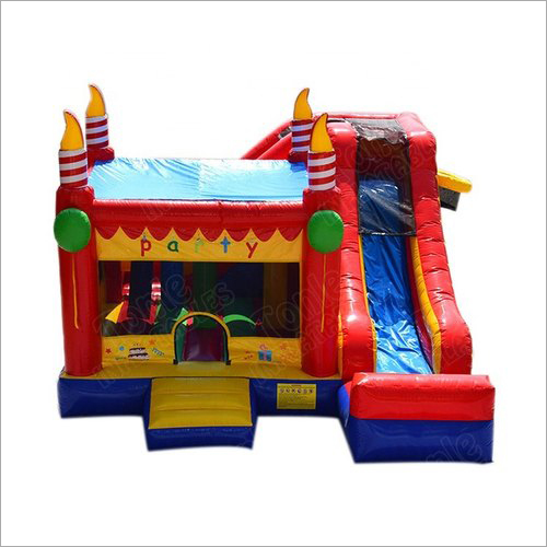 Kids Bouncy Inflatable Slide - PVC Material, 18 x 26 Feet, Multicolor Design | Customizable Shape, Hand Printing, Perfect for Events