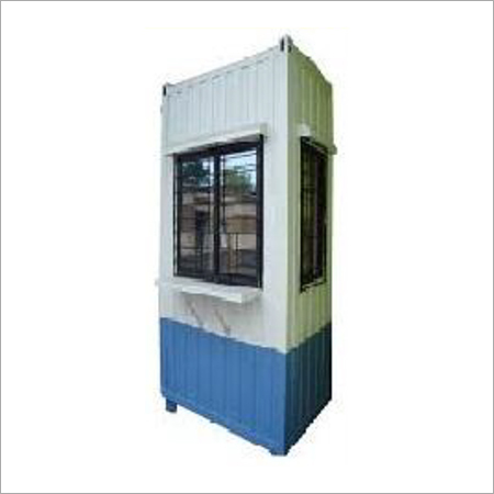 Portable Security Guard Cabin - Ms And Wood, Modular Build Type, Easily Assembled, Color Coated Finish