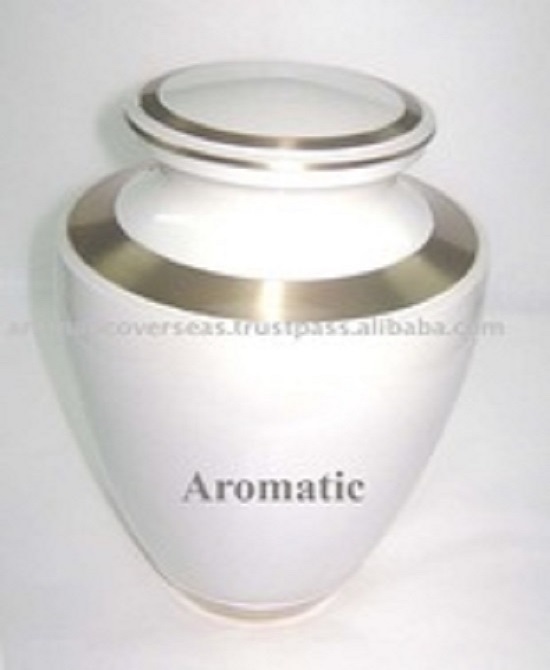 Enamel Trinity Moonlight Blue Brass Metal Cremation Urn