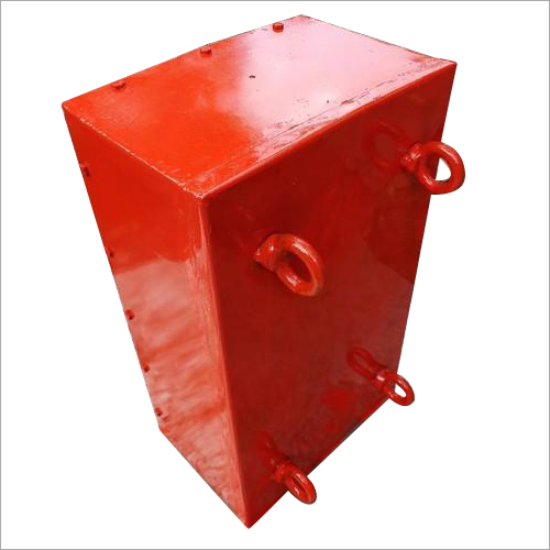 Permanent Lifting Magnet - 8 Ton Capacity, N40/N38/N35 Magnet Grade, Red Rectangular Steel Design | Arup Enterprise Suspension Magnet