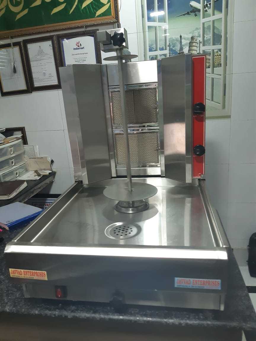 Shawarma Machine - Stainless Steel, 670x540x670 Mm, White | Gas 2 Burner, Eco Friendly, Automatic, 1 Year Warranty, Manual Control System