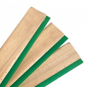 Green Wooden Handle Squeegee Blade