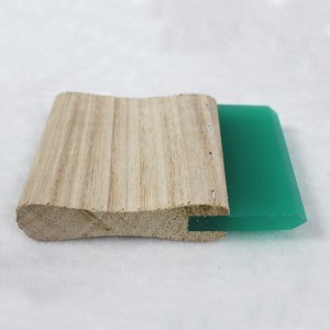 Green Wooden Handle Squeegee Blade