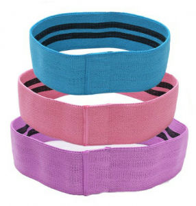 Pink Fitness Resistance Hip Bands For Booty Workout, For Legs Stretching And Strength Training Lower Body,includes Carry Bag