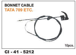 Bonnet Cable Tata 709 - 4 Wheeler Compatibility, Warranty Included | High Durability for Enhanced Performance and Reliability