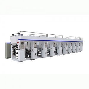 8 Colors 10 Group (2 Unit Can Printing Back Side) Rotogravure Printer