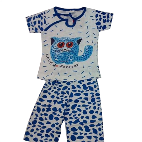 Blue Baba Suit - Cotton Blend, Available in Various Sizes (L, M, XL, XXL), Printed Design | Breathable, Washable, Perfect for Boys