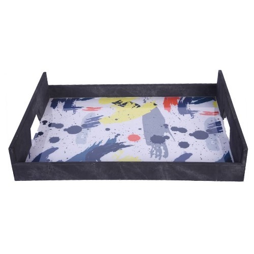 Black Serving Tray - 17x12 Cm | Elegant Matte Finish, Perfect For Serving Food