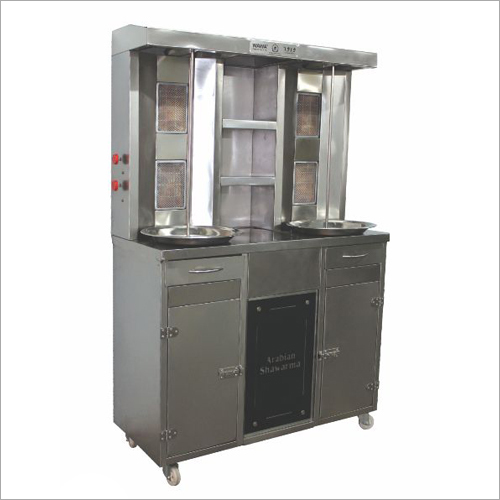 4 Burner Double Chicken Shawarma Machine Application: Commercial