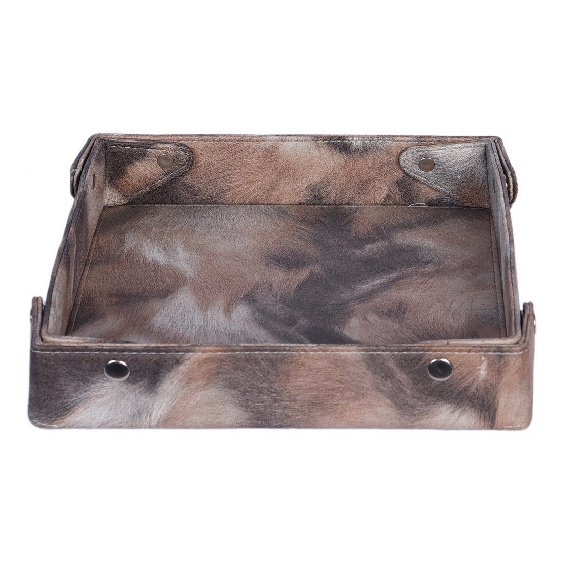 Brown Matte Finish Serving Tray - Brown Matte Finish Decor Serving Tray, 9x9 Inch Size For Elegant Serving And Home Decor
