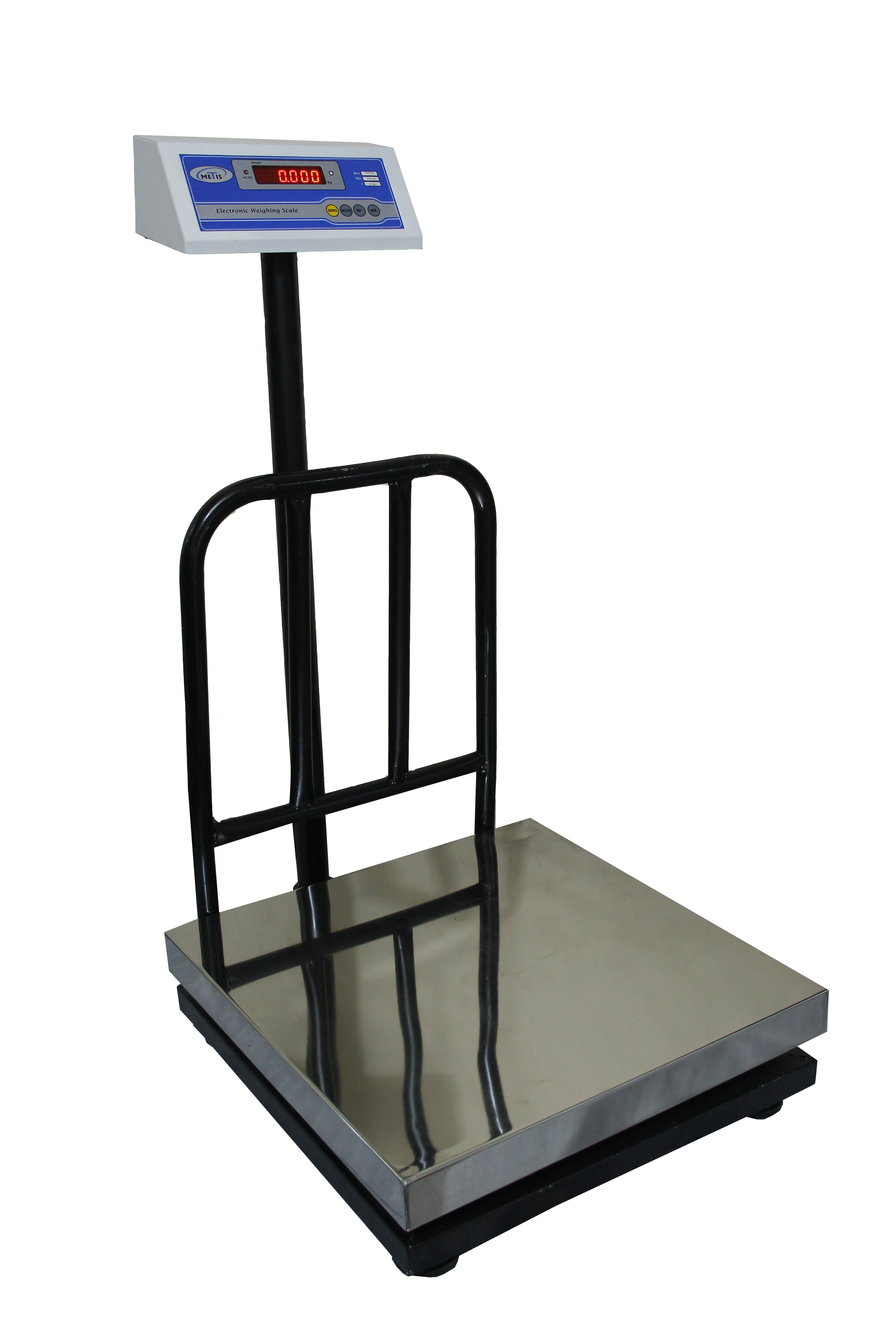Metis Platform Scale - 400 X 400 Mm, 200 Kg Capacity, 220 V Voltage, Digital Display, Mild Steel Material, 0-50â°c Operating Temp, 50 Hz Frequency, 10 Gm Accuracy