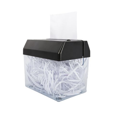 Mini Paper Shredder - High Power Motor, 16.5x11.5x14.5 Cm | Auto-stop, Low Noise, 5 Sheets Capacity, Cross Cut Design