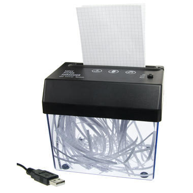 Mini Paper Shredder - High Power Motor, 16.5x11.5x14.5 Cm | Auto-stop, Low Noise, 5 Sheets Capacity, Cross Cut Design