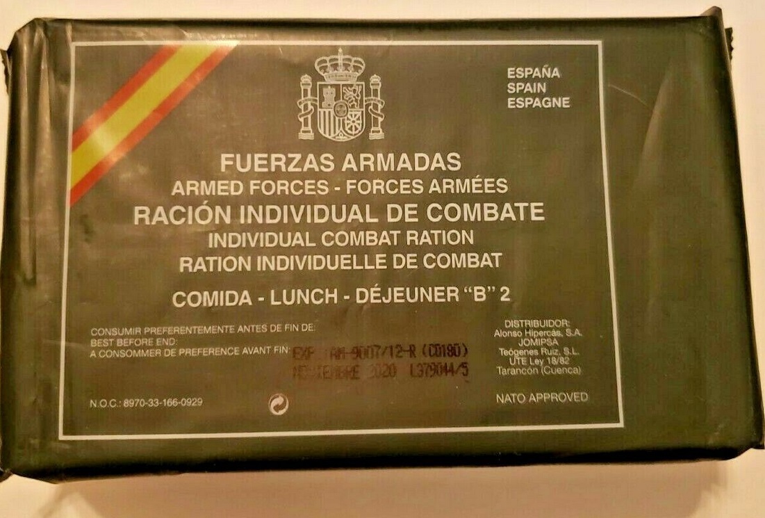 Spanish Lunch Ration Menu Packaging: Bag