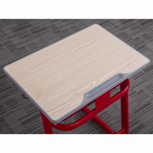 School Classroom Student Table And Chair Set - Mdf With Pu Edge Banding, Metal Frame, Red Color Option, Modern Style