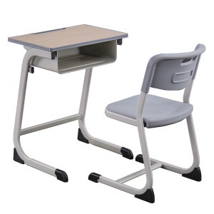 Gray/optional School Furniture Student Desk And Chair