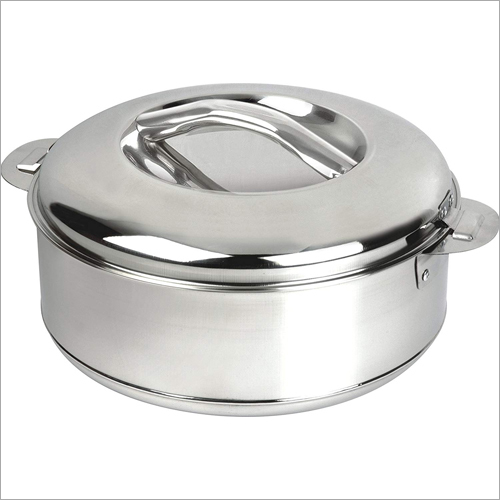 Stainless Steel Hot Pot - Customizable Size, Polished Surface Finish | Insulated With Puf Material, Keeps Food Warm For 6-7 Hours, Chemical-free