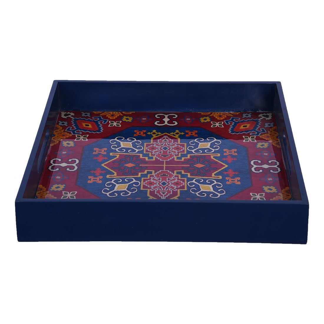 Blue Colour Serving Tray Length: 16 Inch (In)