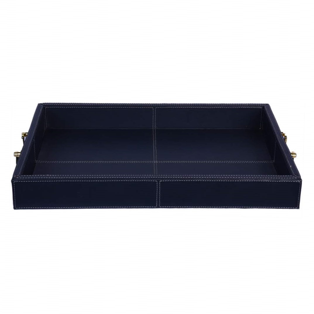 Blue Serving Tray - 16x10x2 Inches | Elegant Design, Perfect For Entertaining