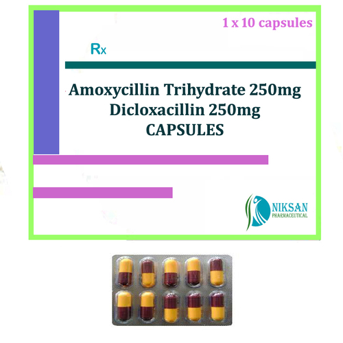 Amoxycillin Trihydrate Dicloxacillin Capsules - 50mg Dosage, Recommended For Fever Relief, Suitable For All