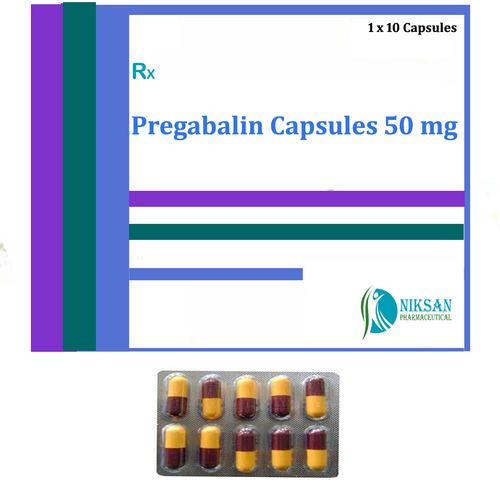 Pregabalin Capsules 50 Mg - Dosage 50 Mg, For Energy Support, 1 Unit, Suitable For All, Storage 25°C, General Medicine Formulated With Pregabalin