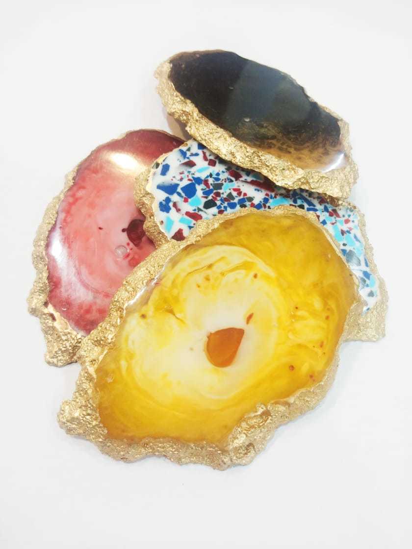 Agate Epoxy Coaster Application: Floor