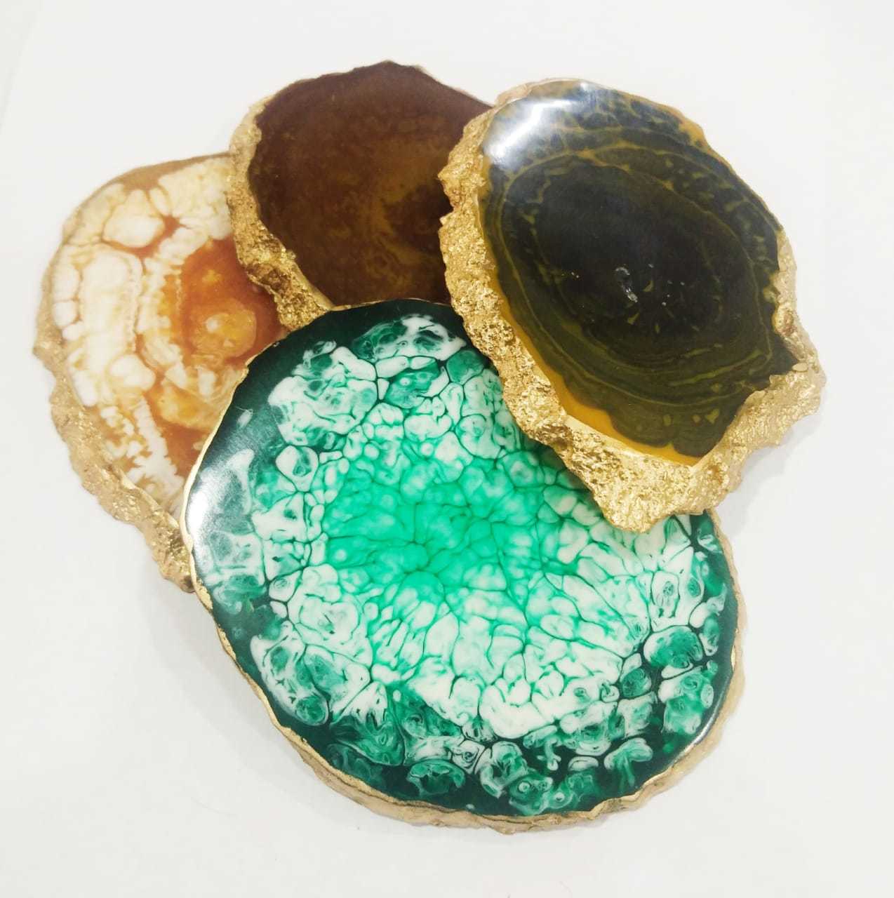 Agate Epoxy Coaster Application: Floor