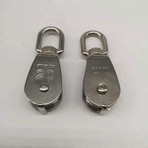 High Quality Stainless Steel Heavy Steel Single Wheel Swivel Lifting Rope Pulley Block