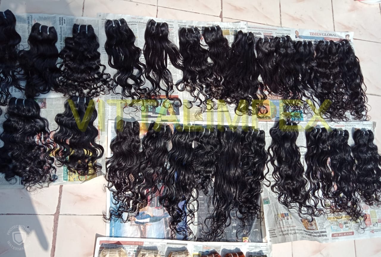 Indian Human Hair Extension - 100% Virgin Natural Temple Hair, 10-34 Inch Length, Natural Black/brown Color | Machine Weft, 2-year Warranty, Shed-free, Tangle-free