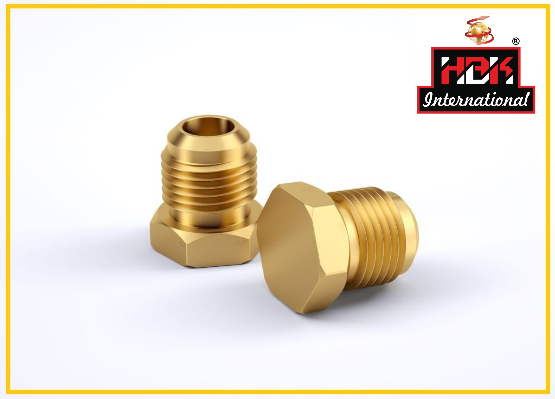 Brass Compression Fittings - Custom Size & Design Specifications | Free Cutting Brass Is 319 Type (I), Precision Threading To International Standards, Various Finishes Available