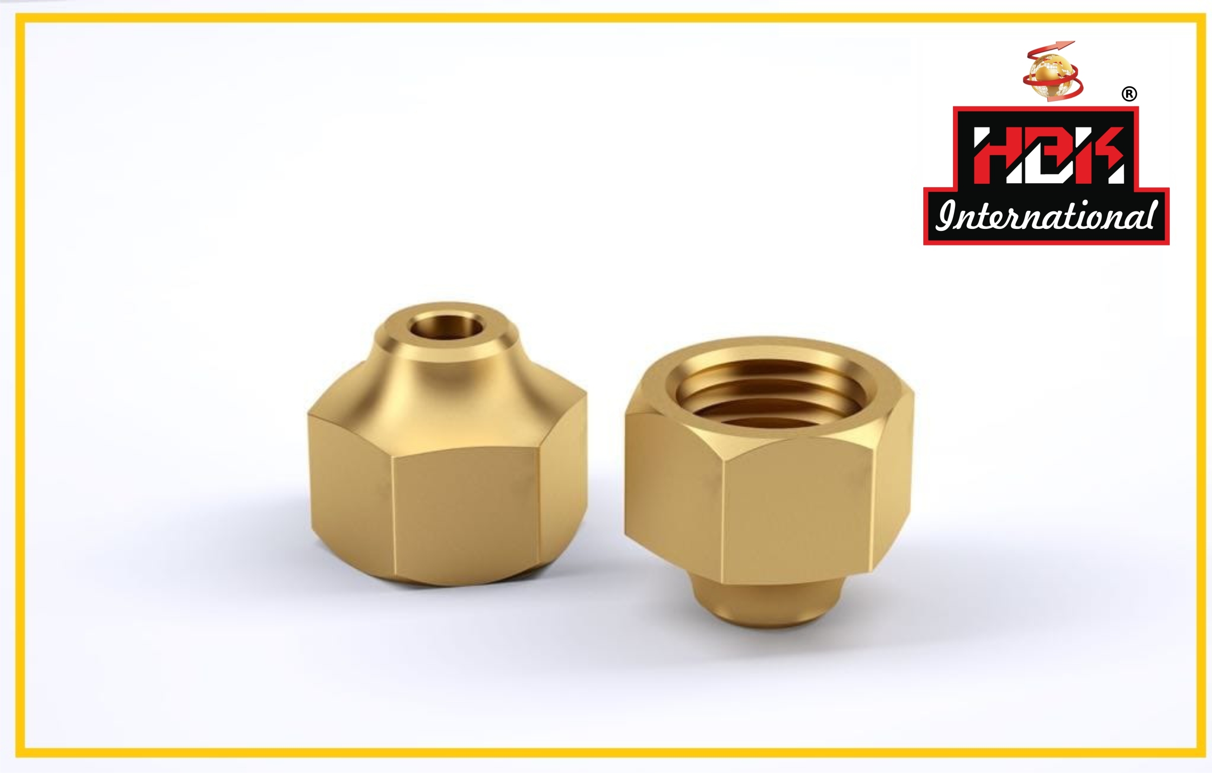 Brass Compression Fittings - Custom Size & Design Specifications | Free Cutting Brass Is 319 Type (I), Precision Threading To International Standards, Various Finishes Available