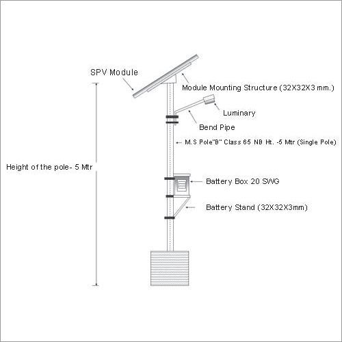Galvanized Street Light Pole - Tubular Design, 3m To 12m Height Range