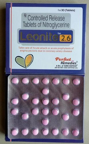 नाइट्रोग्लिसरीन 2.6 मिलीग्राम और 6.4 मिलीग्राम विशिष्ट दवा