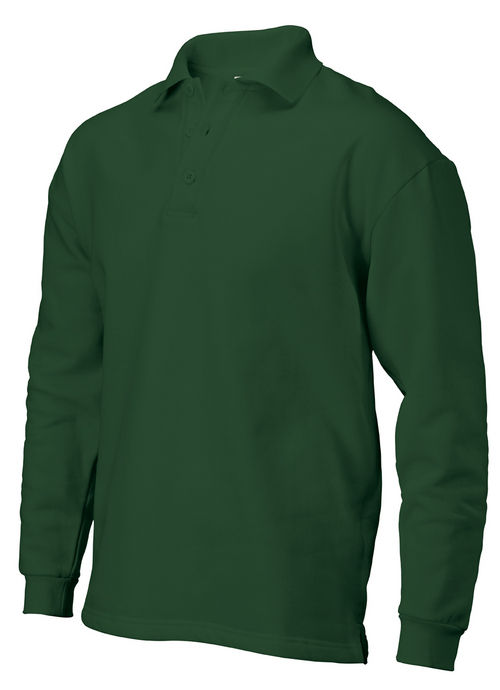 Full Sleeves Bottom Green Polo T Shirt