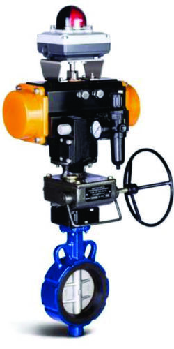 Rotary Actuated Center Disk Butterfly Valve Power: Manual