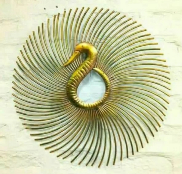 Wall Decor - 24x24 Inch, Gold Iron Bird Theme | Acid Resistant, Antibacterial, Chemical Resistant, Eco-friendly, Durable, Moisture Proof, Scratch Resistant, Uv Resistant, Easy To Install, Washable