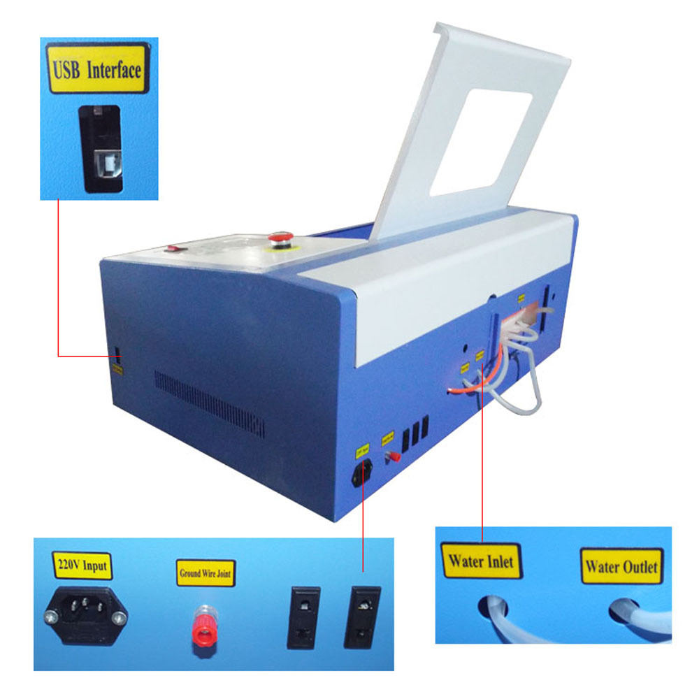 Blue Co2 Laser Engrave Machine
