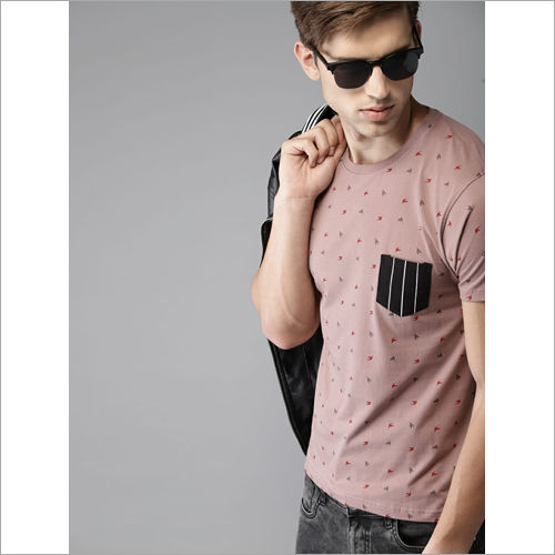 Available In Different Color Mens Cotton T-shirt