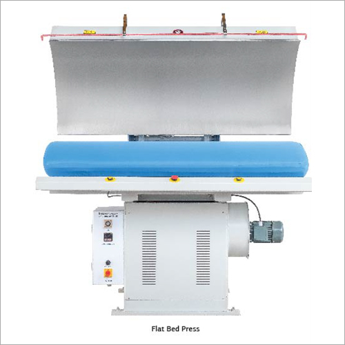 Flat Bed Press - Stainless Steel Upper Buck, Ptfe Fabric Lower Buck | Uniform Heat Transfer, Twin Push Button Safety, Emergency Off Switch, Versatile For Shirts And Trousers