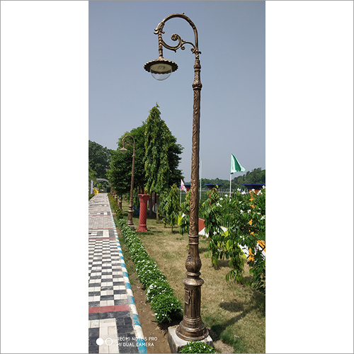 Cast Iron Lighting Pole - Stainless Steel, Brown Color | 220-240V Electric Power Supply, 1 Year Warranty, Ideal for Gardens and Parks