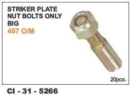 Striker Plate Nut & Bolt Big Tata 407 - Premium Grade Steel, Designed for 4 Wheeler Applications | Warranty Included for Enhanced Reliability